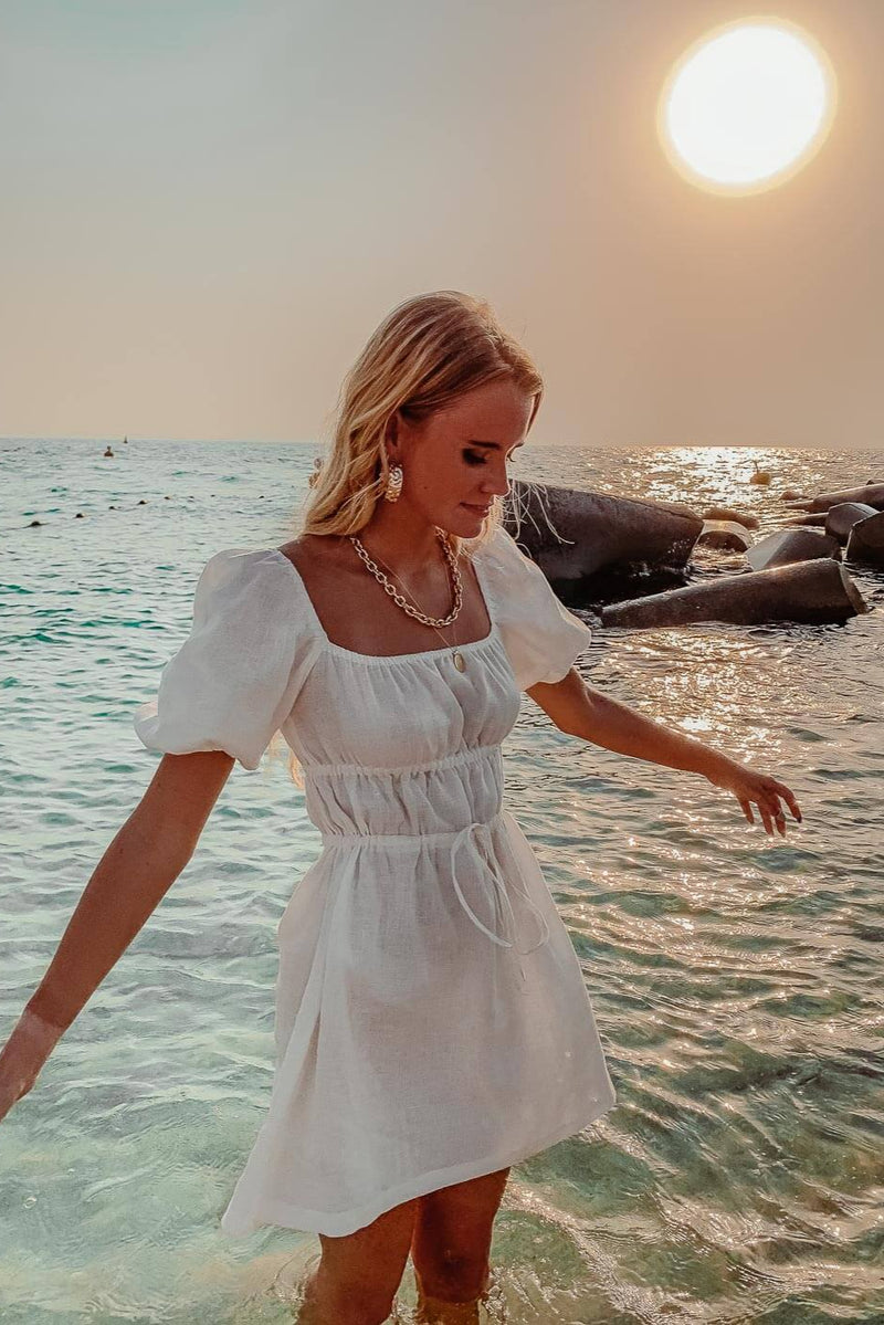 Thea Dress - White Husk-i Style Thea Dress - White Husk-i Style