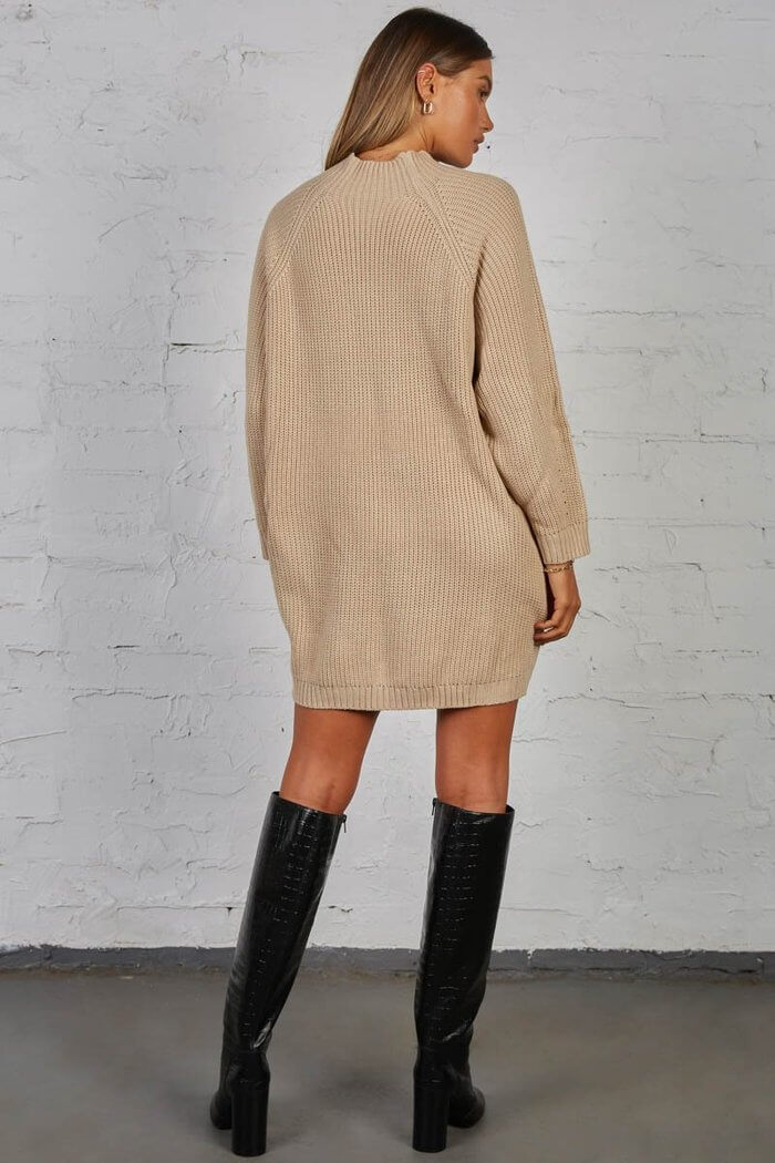 SNDYS Timing Knit Dress - Sand  Husk-i Style