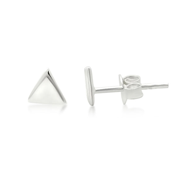 sterling silver solid triangle earrings