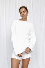 Goldie Long Sleeve Top - White