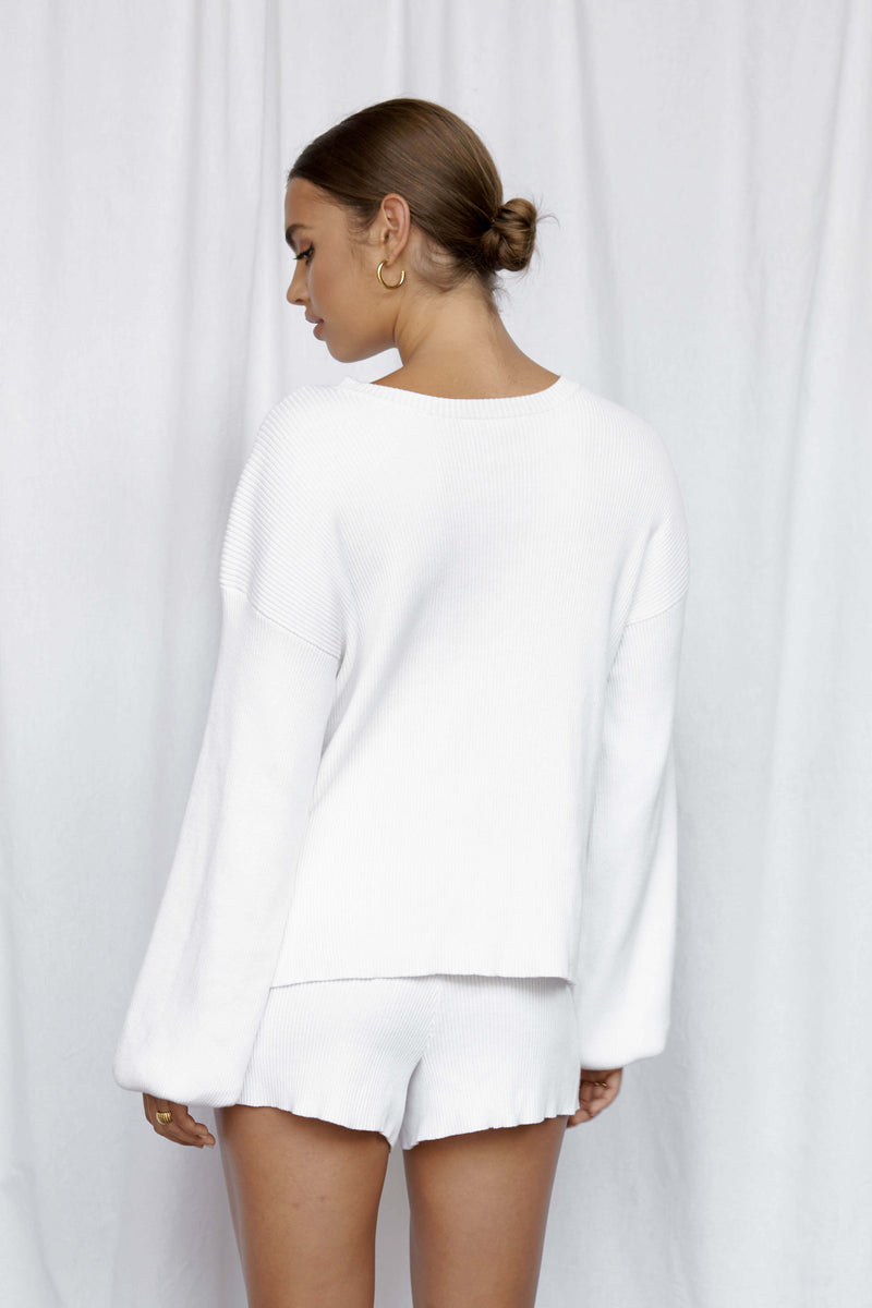 Goldie Long Sleeve Top - White